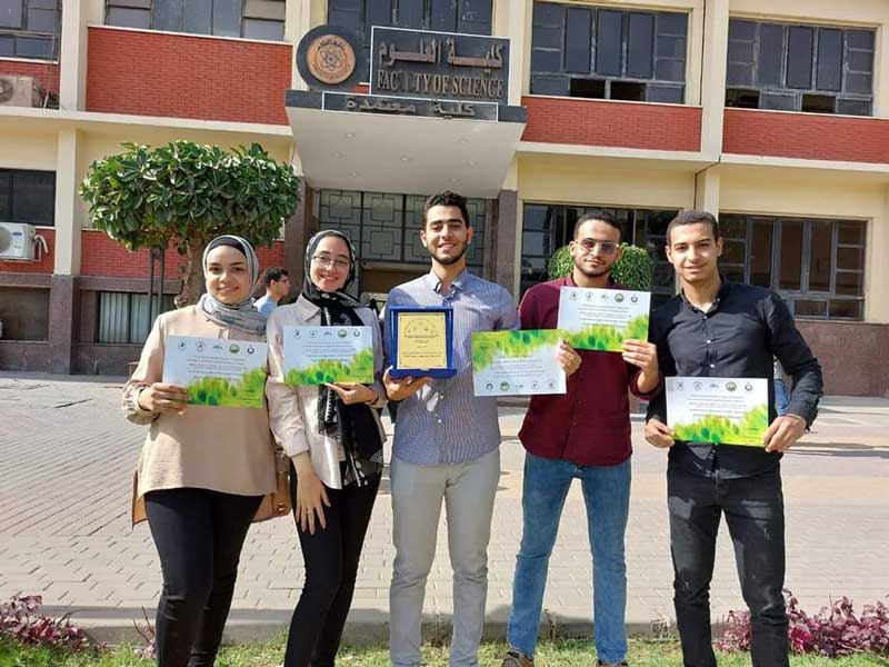 The Faculty of Science team wins first place at the level of Egyptian universities in the competition organized by the Faculty of Veterinary Medicine, Cairo University