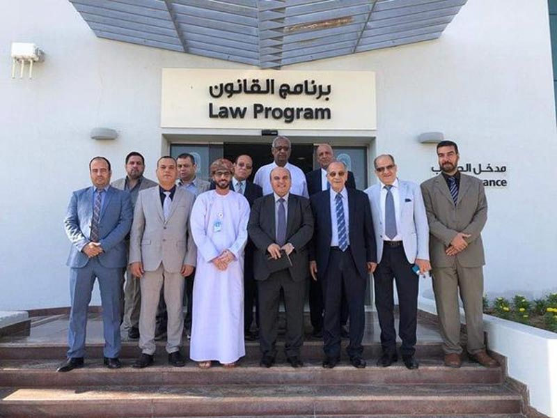 The Dean of the Faculty of Law on a scientific visit to Buraimi University College in the Sultanate of Oman within the framework of activating the provisions of the cooperation agreements and academic association