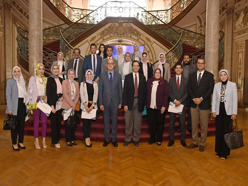 The Vice President of Ain Shams University for Graduate Studies honors the participants in preparing and drafting the list of intellectual property policy at Ain Shams University