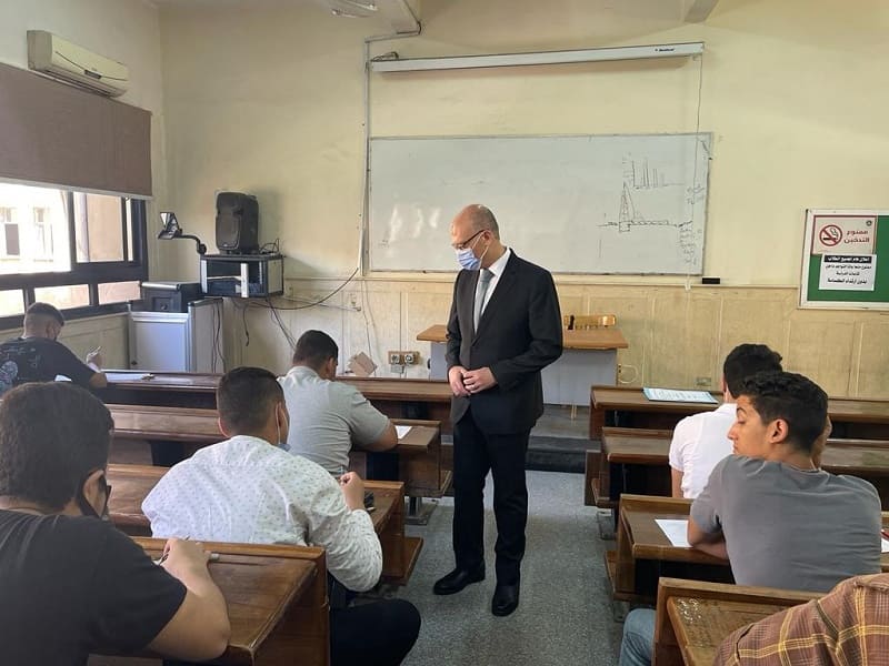 The Dean of the Faculty of Business, Ain Shams University, inspects the examination committees of the second semester of the faculty