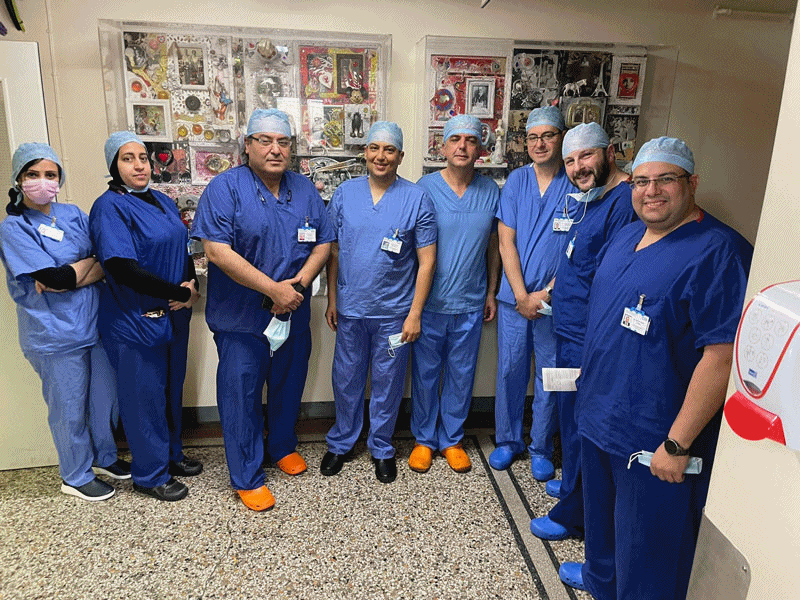A medical team from the Hospital of Cardiovascular Diseases and Surgeries on a visit to the Royal Brompton Hospital in London, Britain
