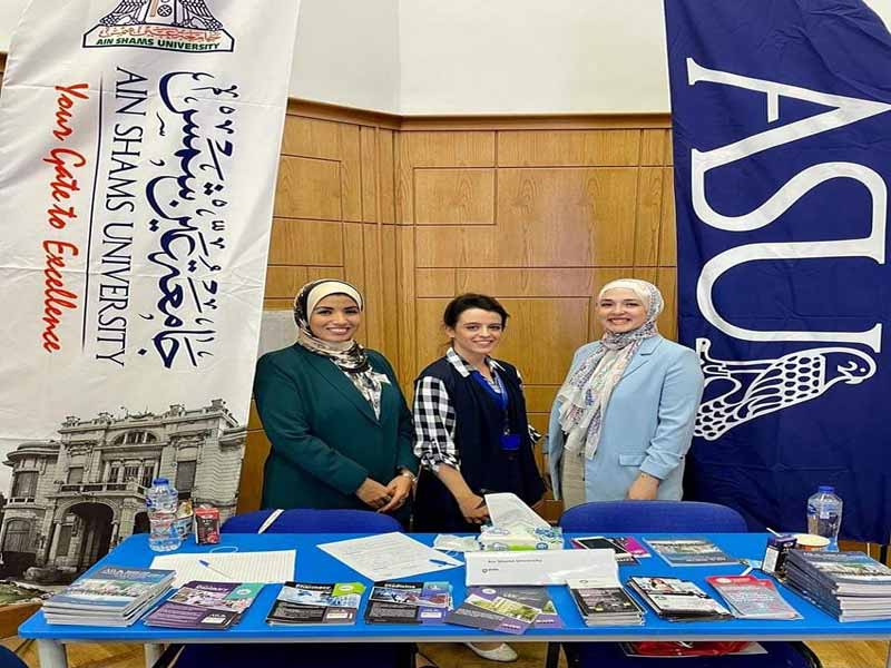 Ain Shams University participates in the exhibition of universities for the British International School in Rehab