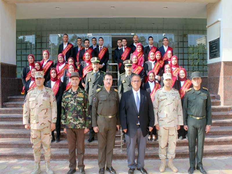 Prof. Dr. Abdel Fattah Saoud, Vice President of Ain Shams University, on a visit to the Faculty of Medicine of the Armed Forces