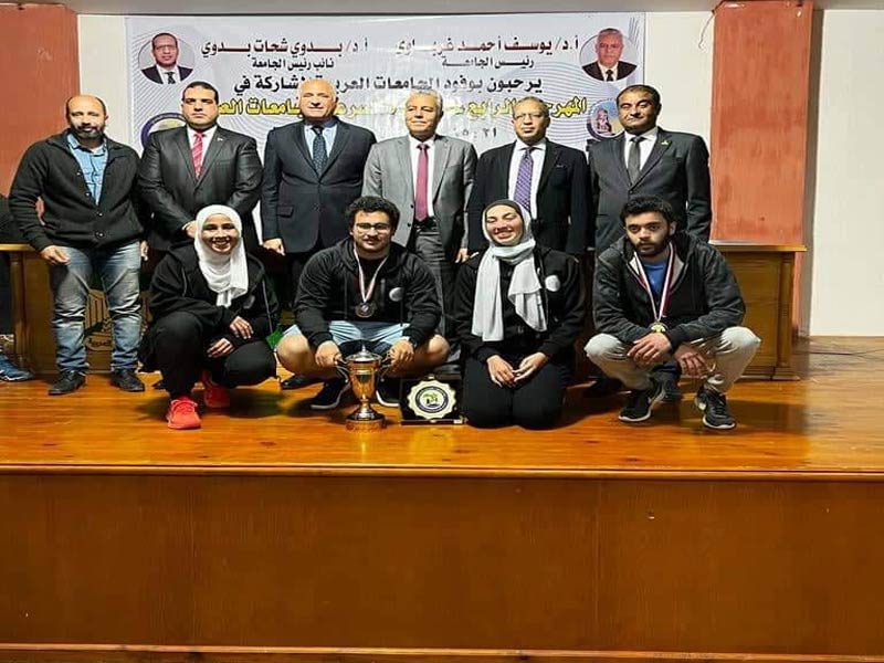 The speedball team won the third place cup in the 14th Arab Speedball Championship