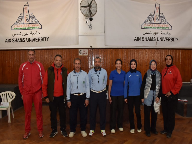 The Ain Shams University volleyball team, male and female students, wins the first meeting of the Egyptian Universities Tournament