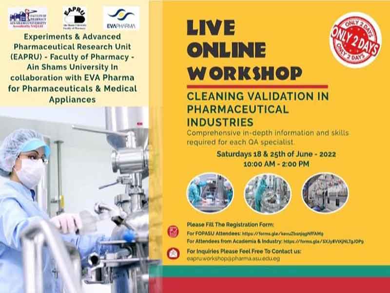 Workshop on Hygiene Validation in the Pharmaceutical Industries at the Faculty of Pharmacy