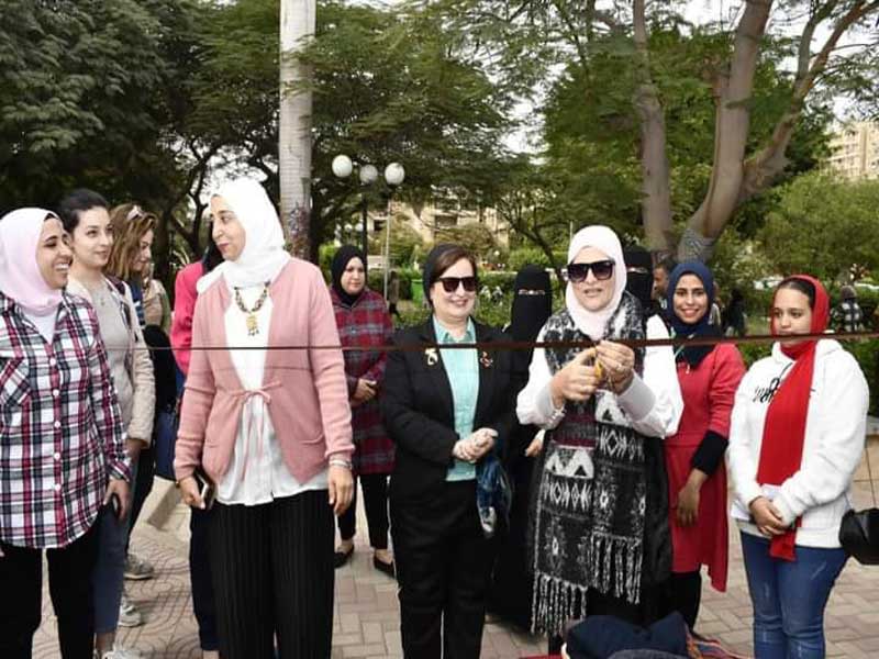 Charity exhibition in the Faculty of Girls at Ain Shams University