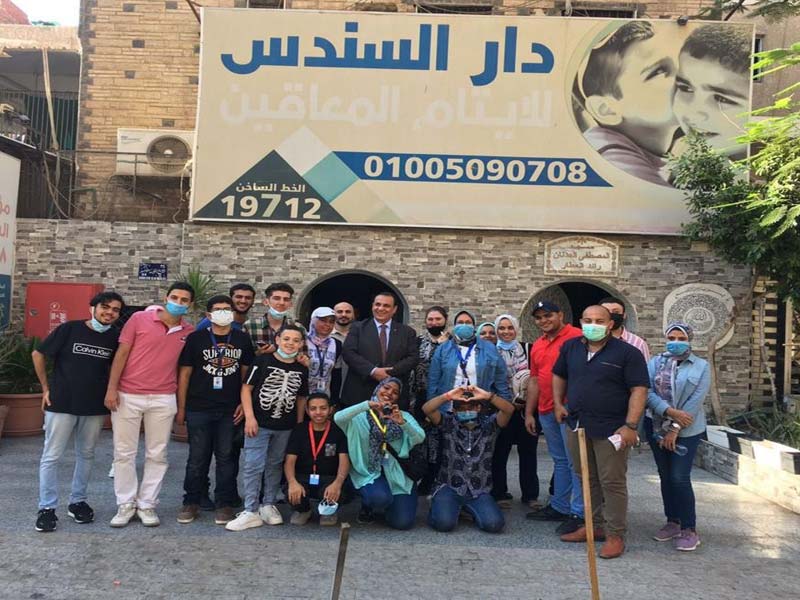 Community Service and Environmental Development Affairs Sector at the Faculty of Business in a visit to Dar Al-Sondos for orphans with disabilities