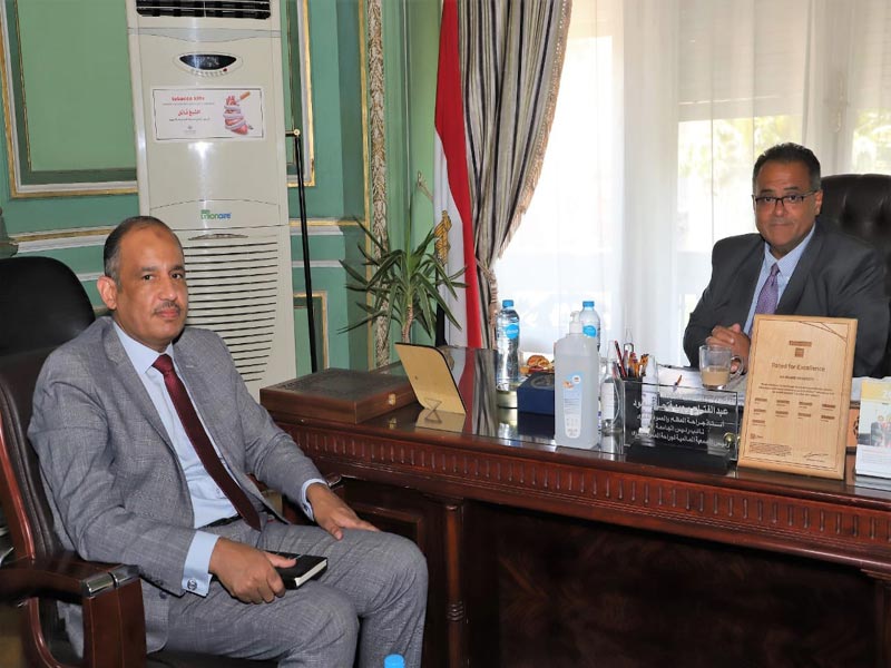 Vice President of Ain Shams University receives the head of the education sector at Misr El Kheir Foundation