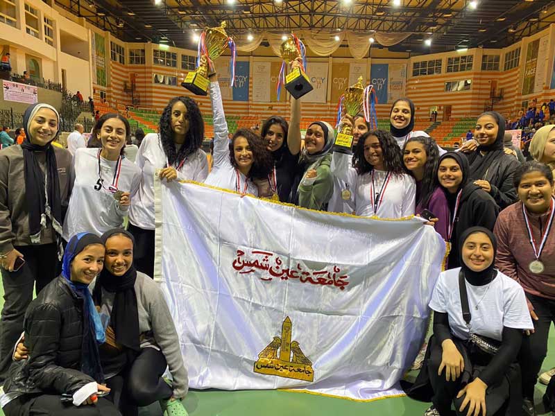 طالبات جامعة عين شمس يحرزن عدد من الميداليات الذهبية والفضية في بطولة الفتاة الجامعية بشرم الشيخ