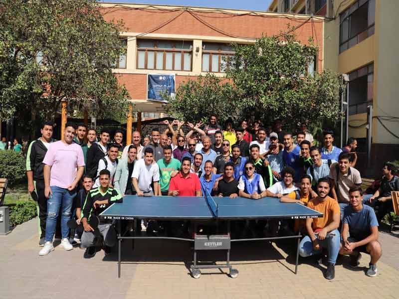 The results of the table tennis tournament in the Ain Shams University sports league