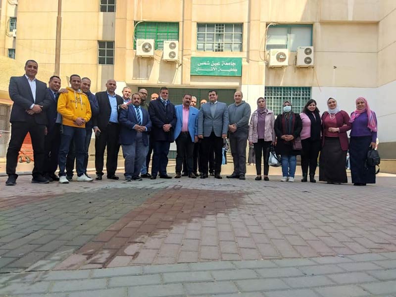 Conducting an evacuation experiment at the Faculty of Archeology, Ain Shams University