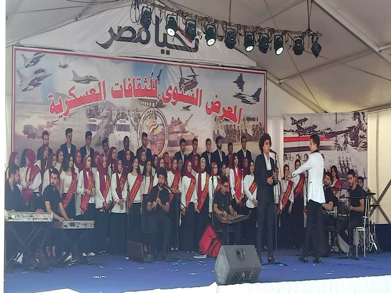 Ain Shams University students participate in the celebration of the Military Cultures Authority on the anniversary of the October victories