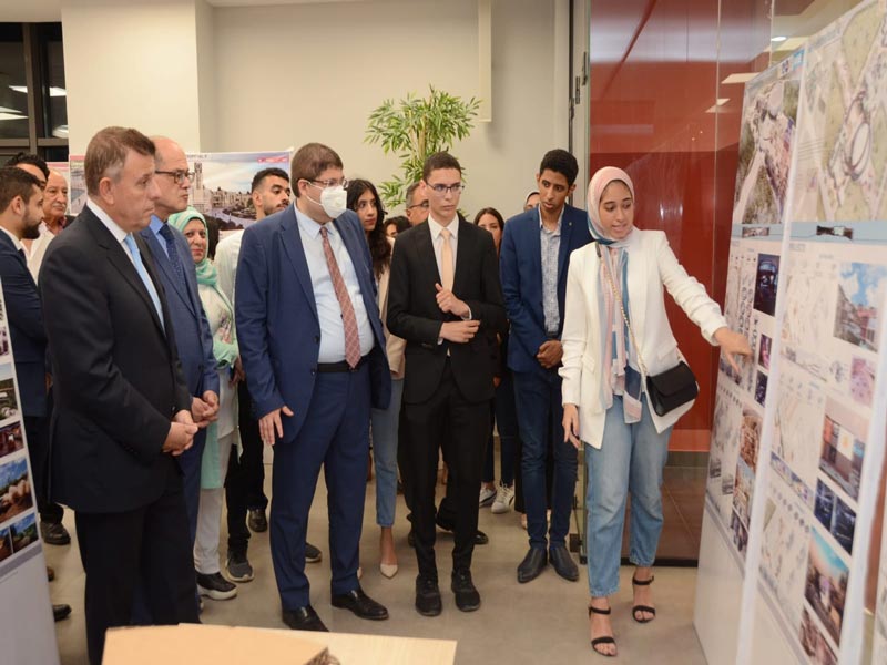 The President of Ain Shams University visits the World design studio pavilion on the sidelines of Ain Shams Innovates events
