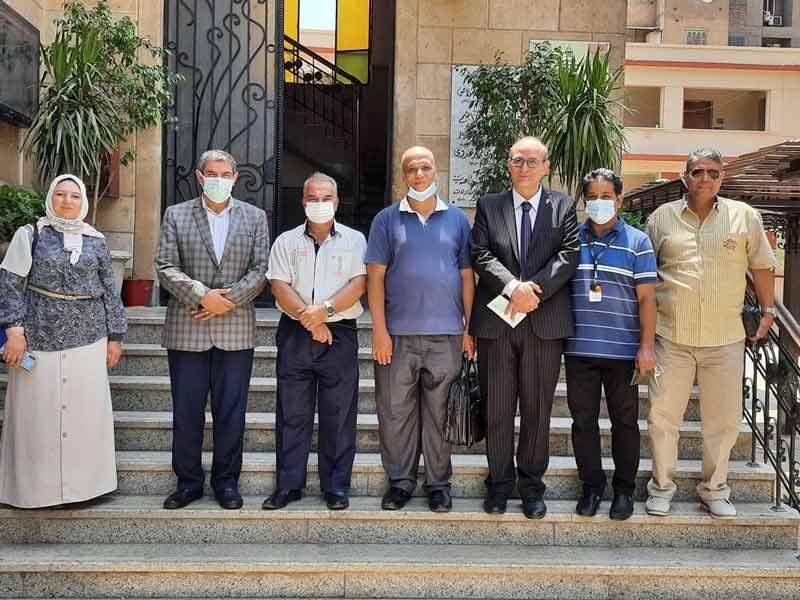 A delegation from the Supreme Council of Universities inspects the aptitude tests at the Faculty of Specific Education