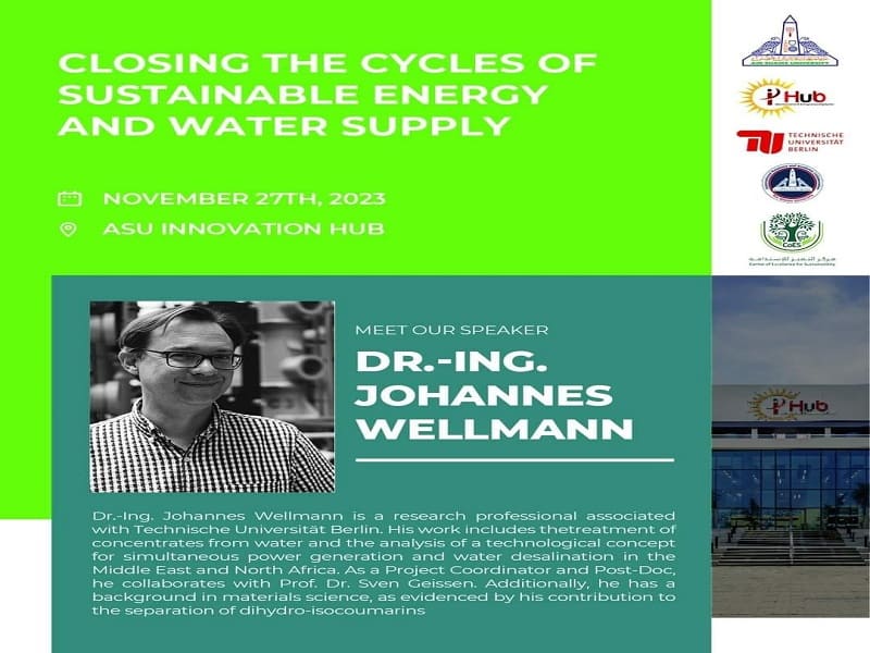 November 27th…A symposium on achieving integration in sustainable energy chains and water supplies