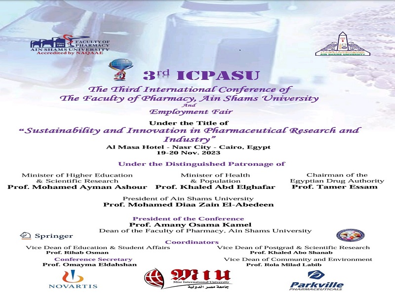 Next Sunday... The Third International Conference of the Faculty of Pharmacy