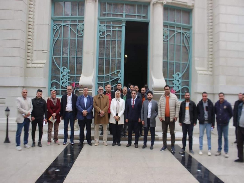 An inspection visit to the restoration work of the Zaffran Palace at Ain Shams University