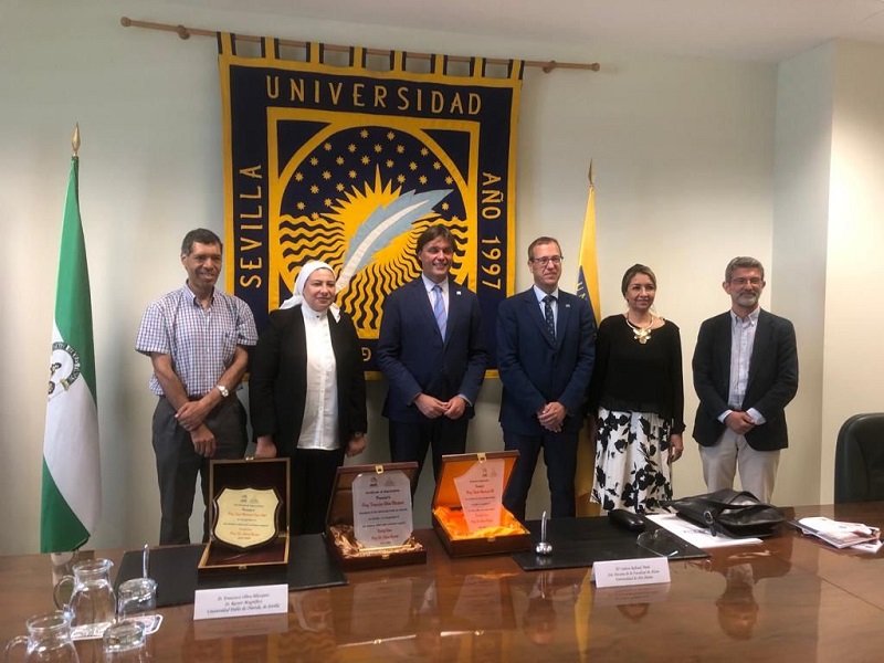 A cooperation agreement between the Faculty of Al-Alsun, Ain Shams University and the Pablo de Olapeda University in Seville, Spain