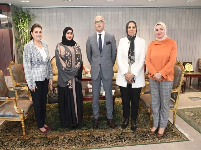 A visit by the Bahraini Cultural Advisor to Ain Shams University to discuss ways of cooperation