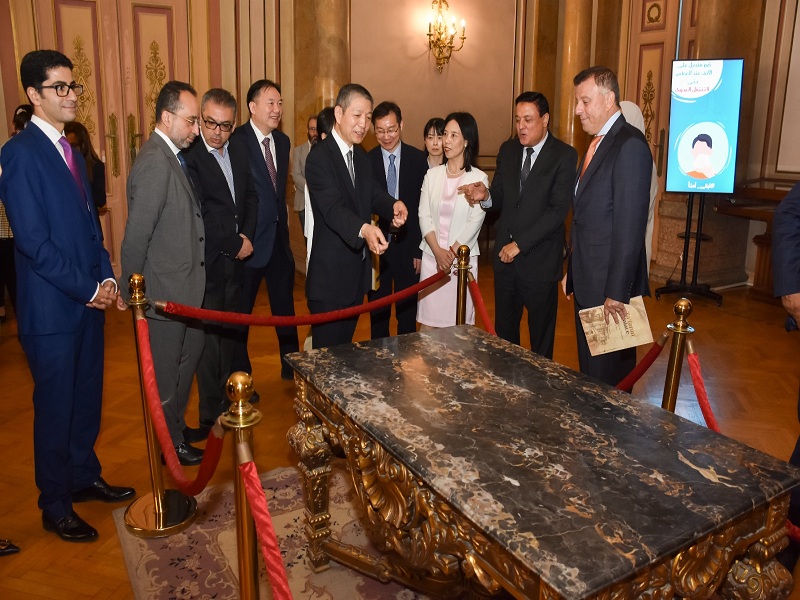 The President of Ain Shams University accompanies the Chinese Ambassador on a tour of the Zafaran Museum