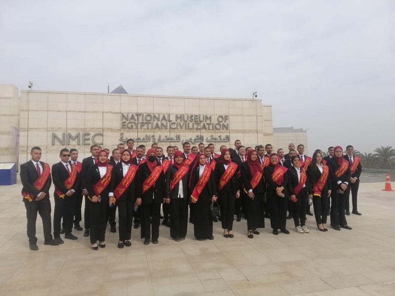 The Civilization Museum receives a delegation of Ain Shams University students to witness the great history of Egypt