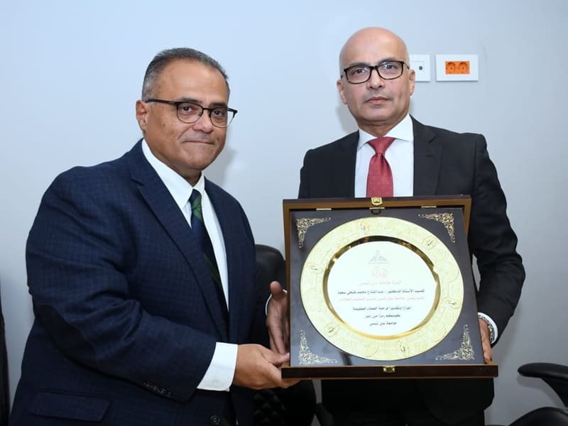 Ain Shams University Council honors Prof. Abdel Fattah Saoud, former Vice President of the University for Education and Student Affairs, in appreciation of his pioneering efforts and contributions to the development of the education and student sector