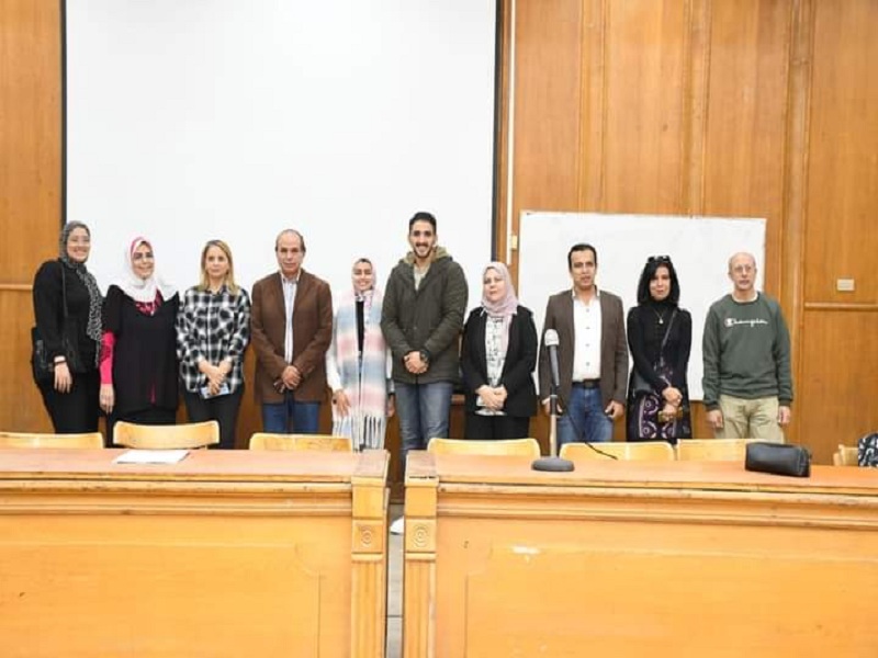 The launch of the Information League Competition organized by Ain Shams University Student Union in cooperation with the Faculty of Arts 2023-2024