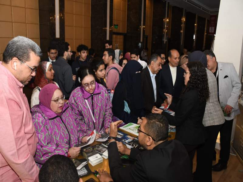 For the second day in a row... heavy demand for the Ain Shams University pavilion at the "EduGate" exhibition