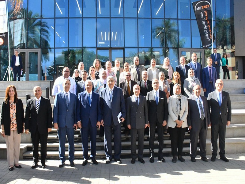 The First Board Meeting of Ain Shams University headed by Prof. Mohamed Diaa Zain El-Abedeen, President of the University