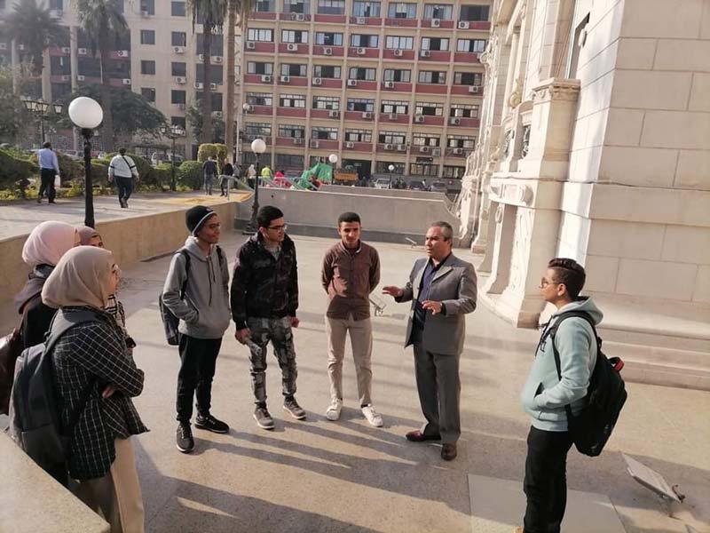 Field training in Zafaran Palace for first-level students in the Department of Archeology and Excavations, Faculty of Archeology