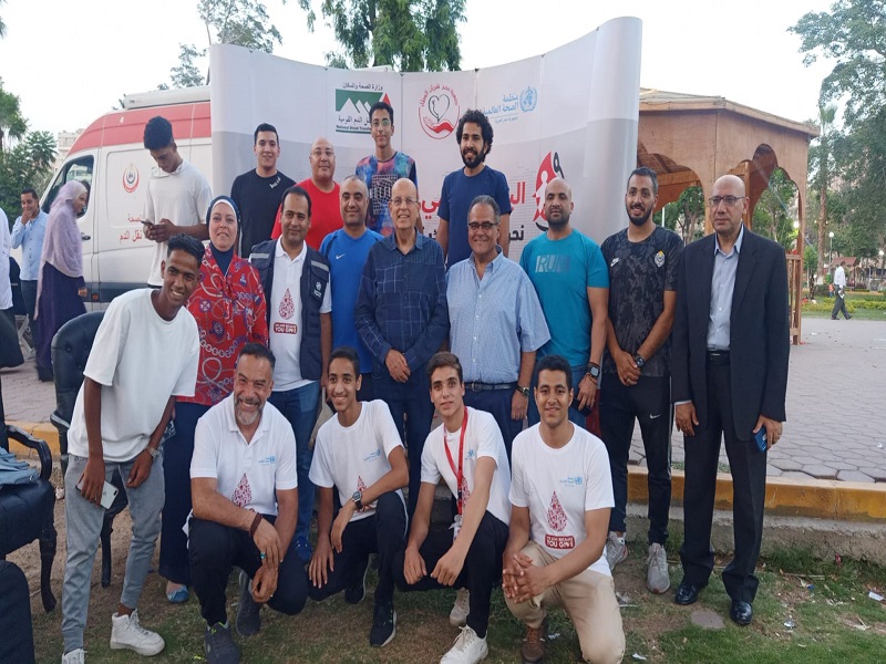 Prof. Abdel Fattah Saoud witnesses the celebration of Masr Shorian El ATAA Association and the World Health Organization under the slogan "We live because you give"