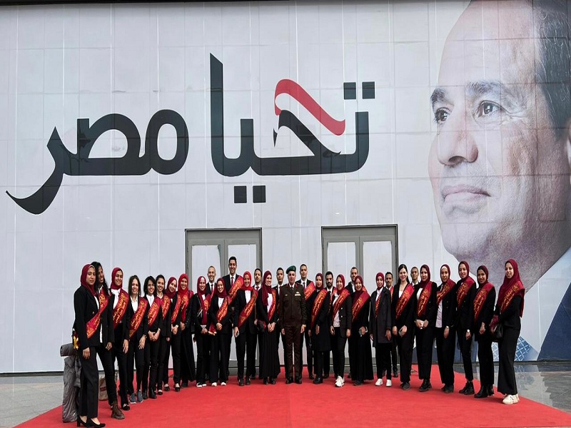 University students visit the book fair in its 54th session under the slogan “On the Name of Egypt” and “Together we read, think, and create.”