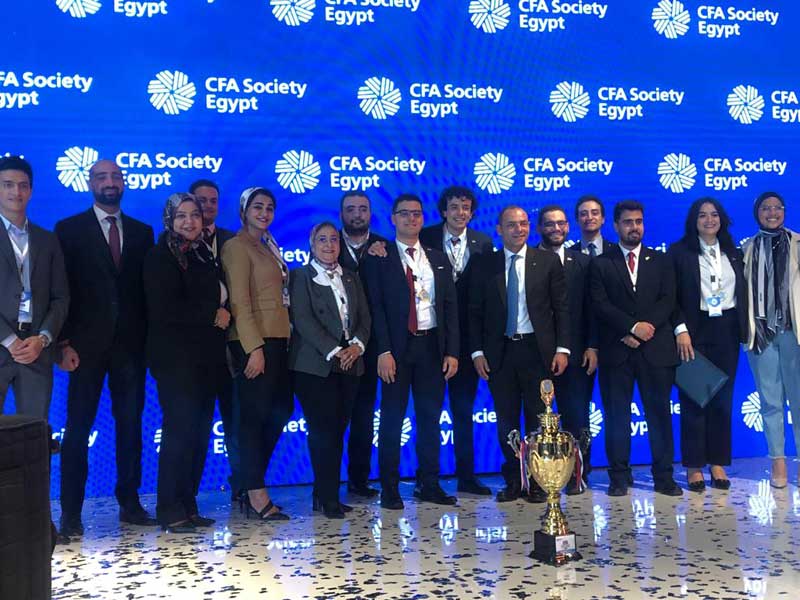 For the fifth time, Ain Shams University wins the first place in the CFA Financial Analysts Research Competition and represents Egyptian universities in the international competition