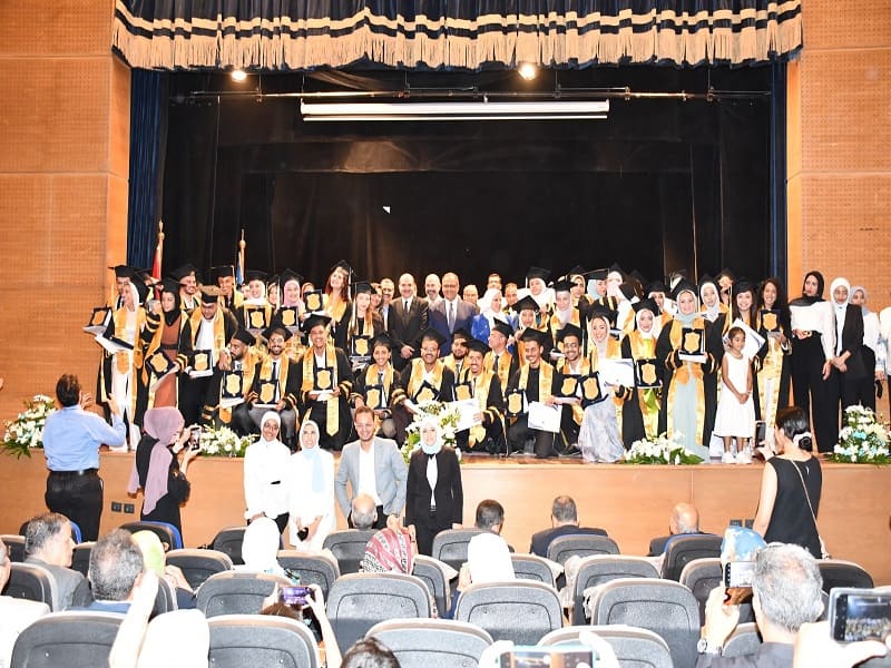 The Vice President of Ain Shams University for Education and Student Affairs witnesses the graduation ceremony of the Faculty of Science