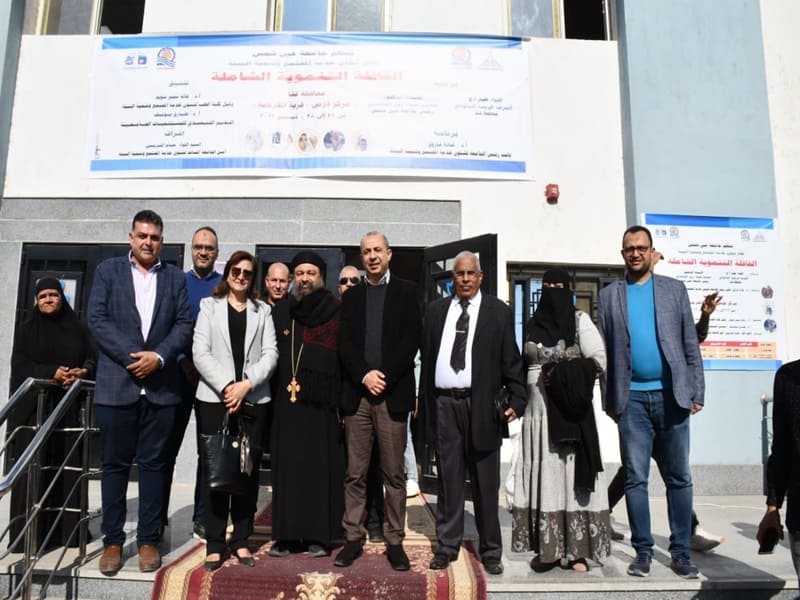 The launch of the Ain Shams Development convoy, organized by the Community Service and Environmental Development Sector in Qena Governorate, “in the village of Al-Mafarjiya – Qus Center”