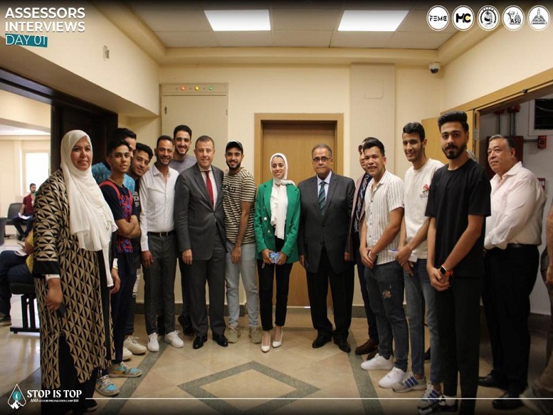 The President of Ain Shams University and Vice Presidents for Education and Student Affairs, Community Service and Environmental Development in an inspection tour of the General Administration of Youth Welfare