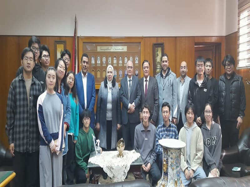 The graduation of a new class of the Chinese University of Shanghai students in the Arabic language course for non-native speakers at the Faculty of Al-Alsun