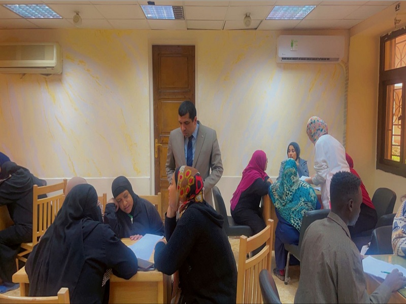The harvest of the first week of the project of a decent life without illiteracy under the auspices of the education sector and students at Ain Shams University