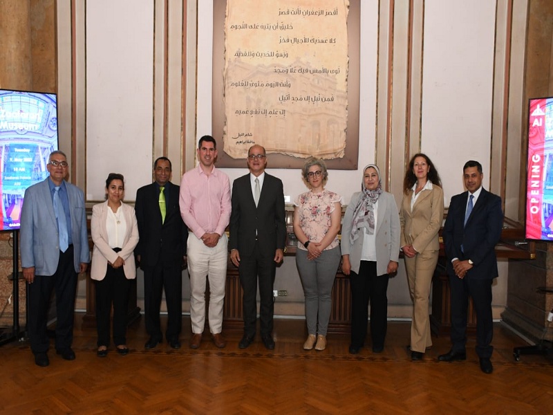 The Vice President of Ain Shams University for Graduate Studies meets the delegation of Leipzig University in Germany to discuss different aspects of cooperation