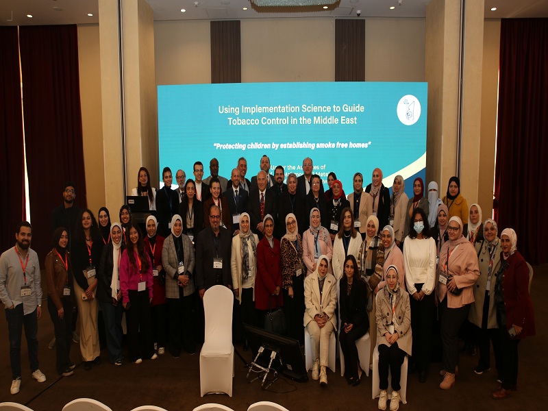Launching the activities of the conference announcing the results of the project to develop the capacities of health care providers in Egypt to apply counseling to pregnant women and their families regarding smoking cessation