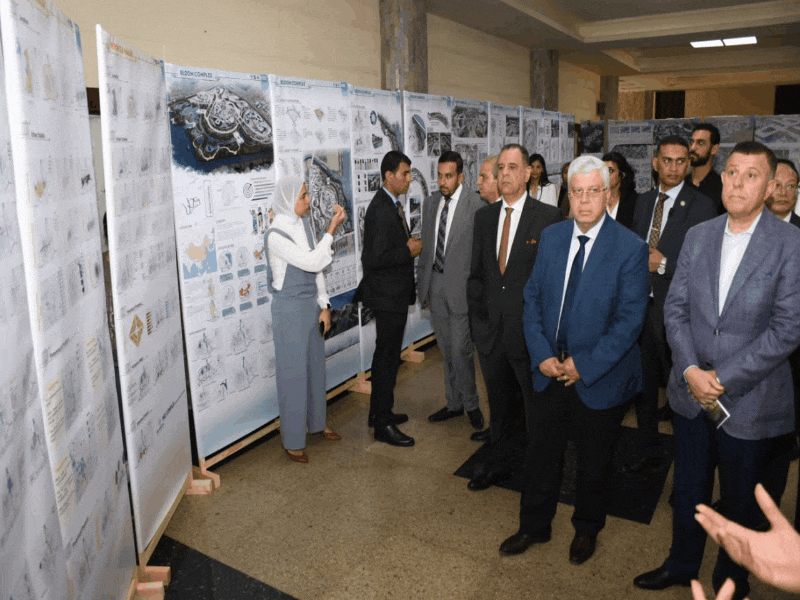 In the presence of the Minister of Higher Education and the President of Ain Shams University... the university celebrates the conclusion of the World Design Studio project 2023 at the Faculty of Engineering