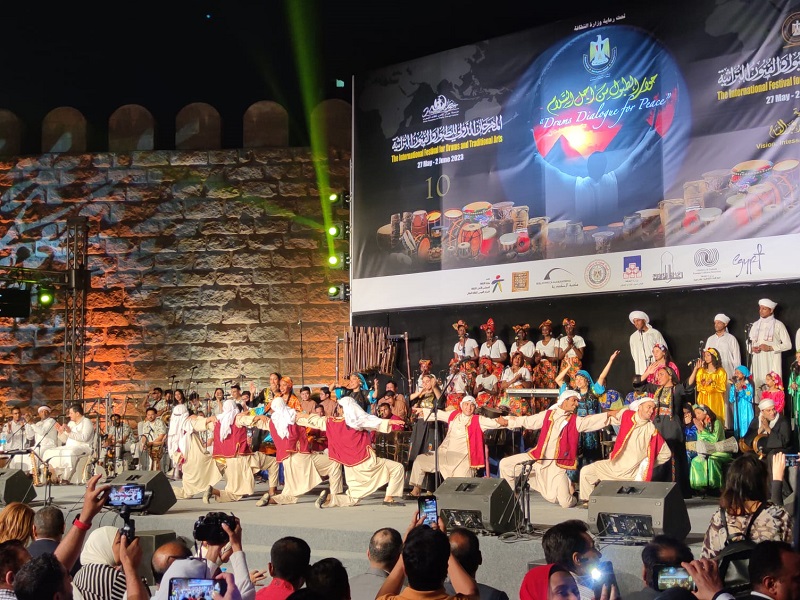 Under the slogan "Drums talk for Peace", Ain Shams University participates in the Drums Festival in its tenth edition