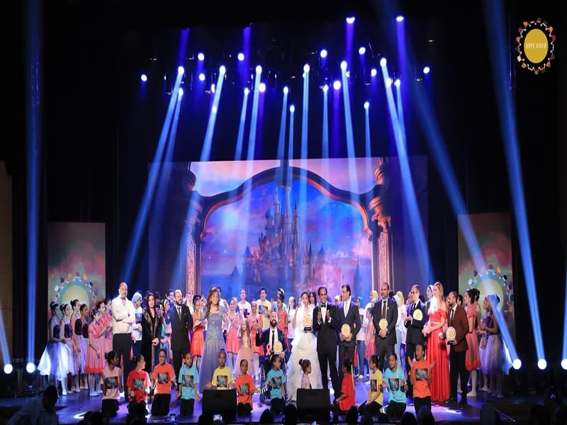 A concert of an international standards for the Hope Givers campaign, with the participation and presence of the Ain Shams University Harmony Araby Choir, the artist Safaa Abu Al-Saud, and Charlie Chaplin’s granddaughter