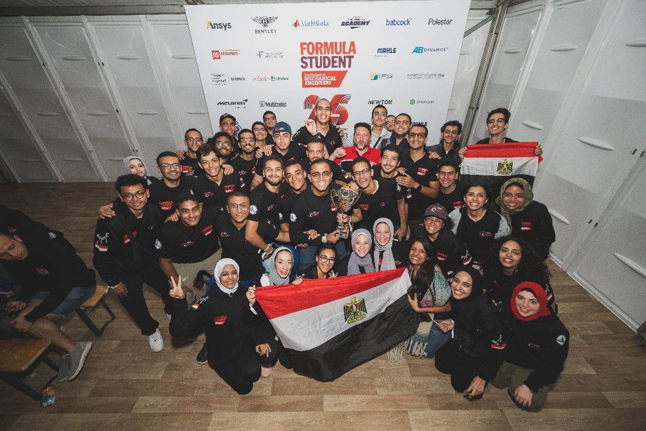 The first in the world... Ain Shams University racing team is the best team in total design, manufacturing, cost and marketing plan in the Formula Student competition in England