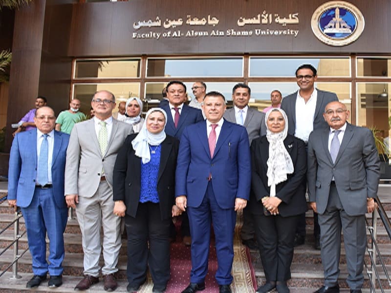 The President of Ain Shams University inaugurates the landscape project at the Faculty of Al-Alsun