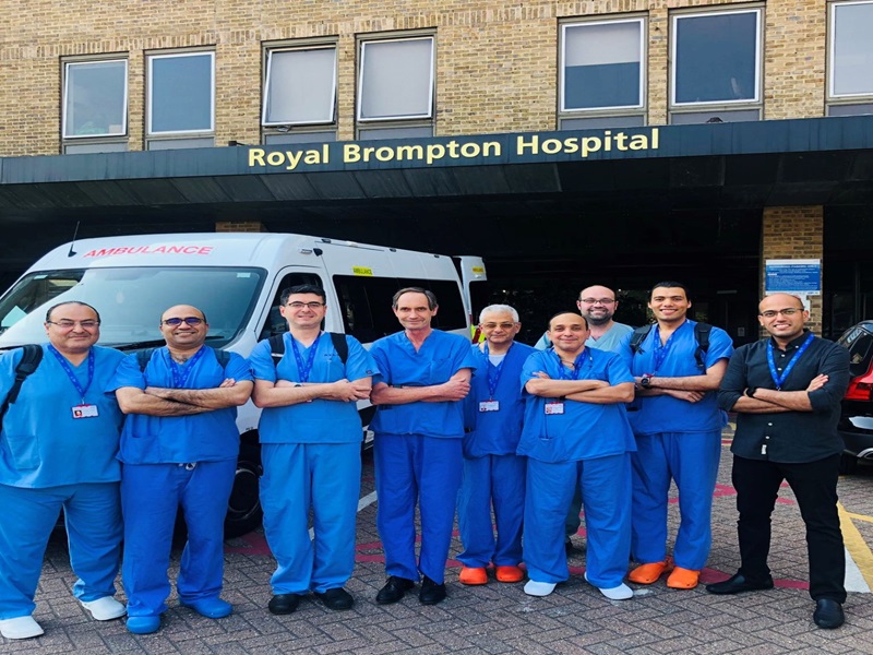 The British Royal Brompton crew arrives at the Heart Academy on January 13
