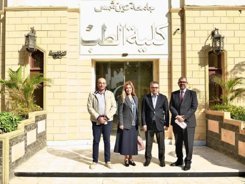 The advisor to the Governor of the Central Bank on an exploration tour to the Oncology Hospital at Ain Shams University Hospitals