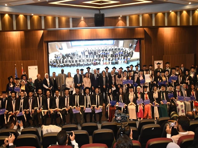 Ain Shams University, USAID, and AMIDEAST celebrate the graduation of the fifth batch of scholarship recipients