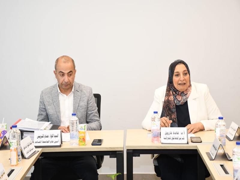 The Vice President of Ain Shams University, Prof. Ghada Farouk, holds the regular meeting of the Council for Community Service and Environmental Development Affairs